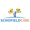 The Schofield Care logo features a stylized blue human figure with orange and green leaves, symbolizing growth and care above the company name.